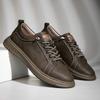 Men Casual Summer Shoes Lightweight Flats Fashion Genuine  Leather  Sneakers Walking Shoes for Male Skateboard Vulcanized Shoes