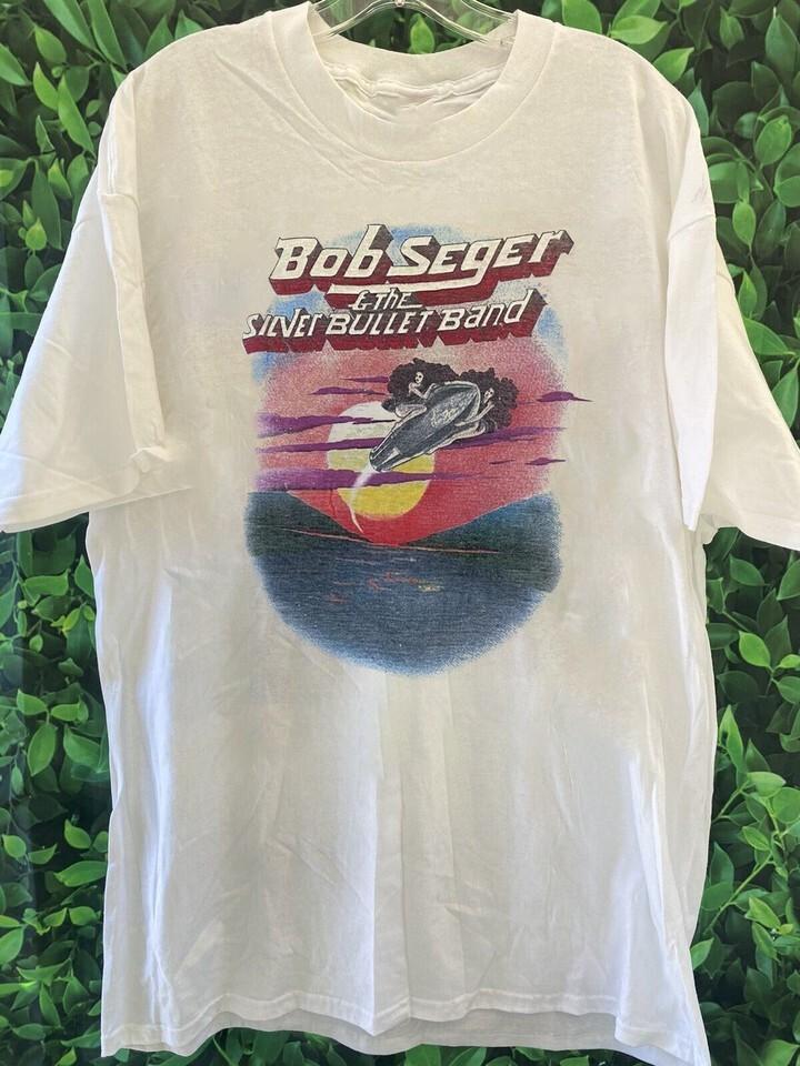 

Bob Seger amp The Silver Bullet The Distance Tour Cotton Shirt UU1009 Unisex T-Shirt XL