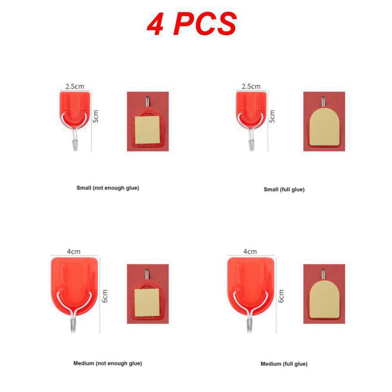 

2/3/4 шт U-образный настенный крючок J-образный кронштейн держатели кухня красный для ванной крючок без проколов пластиковый прочный ванная комната J-образный