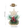 3pcs Golden Cast Iron Christmas Candle Holder Set Suitable for Window Display & Tabletop - Perseverance