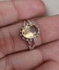 Citrine 925 Sterling Silver Ring: Handmade Faceted Gemstone, Positive Energy