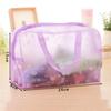 Bolsa de Armazenamento de Cosméticos Impermeável em PVC para Mulheres Floral Transparente Bolsa de Lavar Criativa para Saída de Casa Bolsa de Banho Comprimida