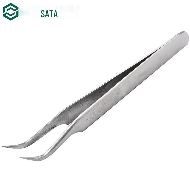 SATA 03106 Bent-Nose Tweezers 125MM