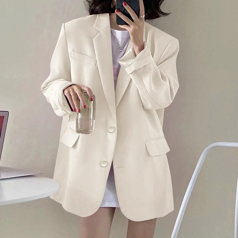Spring Autumn Women Blazers Elegant Korean Casual Solid Suit Women Jacket Fashion Female Coats Office Lady Coat Outerwear