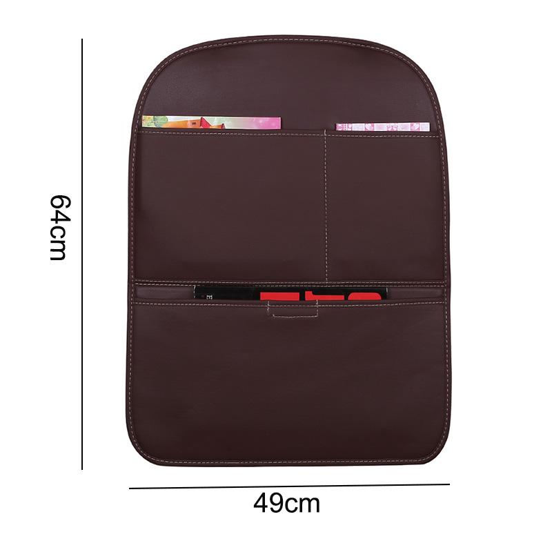 PU Leather Car Seat Back Storage Bag Protector For Children Kick Mud Dirt Pad Auto Anti Kick Mat Pad Interior  Accessorie