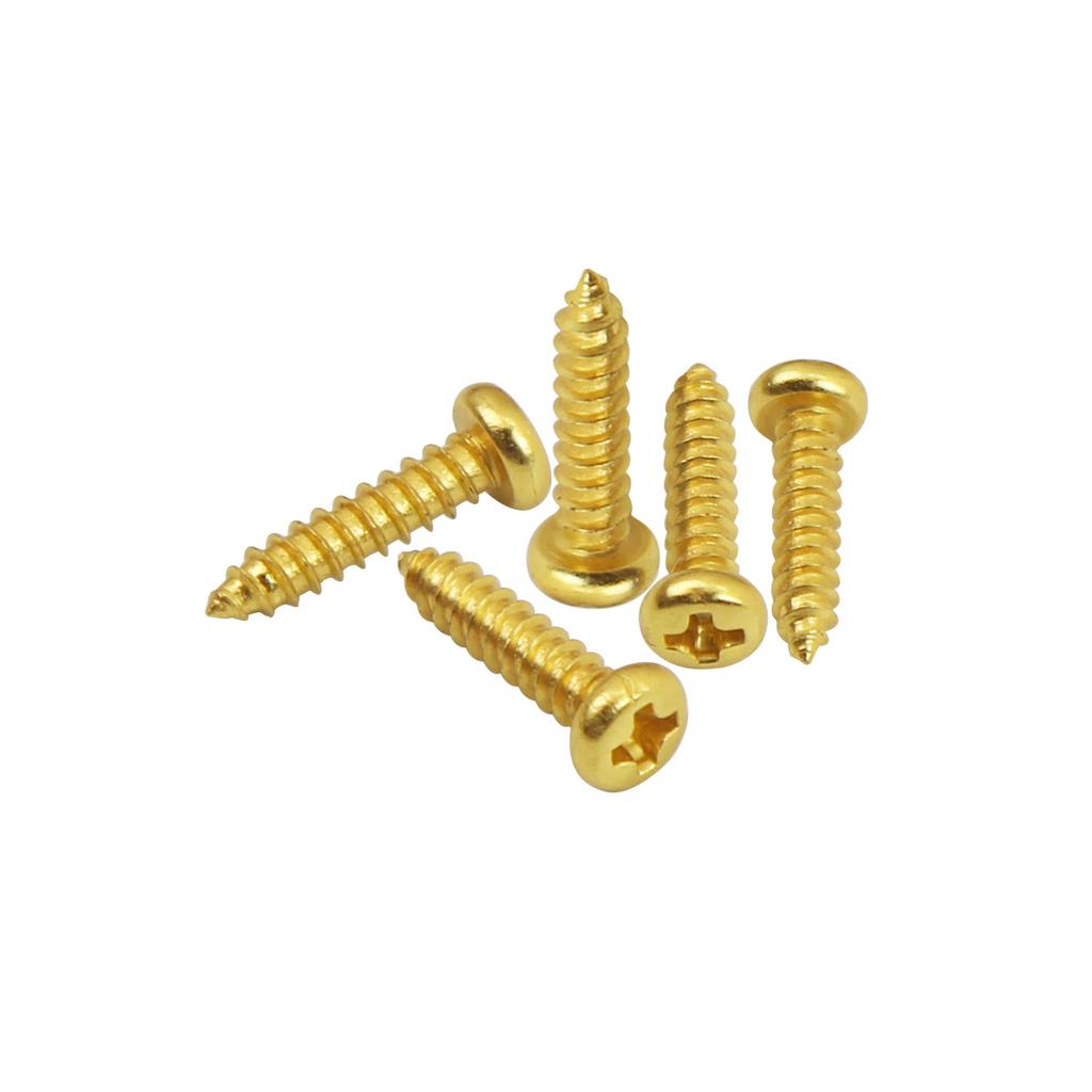 FLEOR 100PCS Guitar Tuning Pegs Machine Heads Mounting Screws 2.3x9.5mm Flat Head Screws for Acoustic Electric Bass Parts
