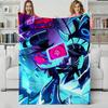 Animation H-HazbinHotel Throw Flannel Blanket Perfect for Sofa Office Bed Travel Sleep Read Relax Camping four season use