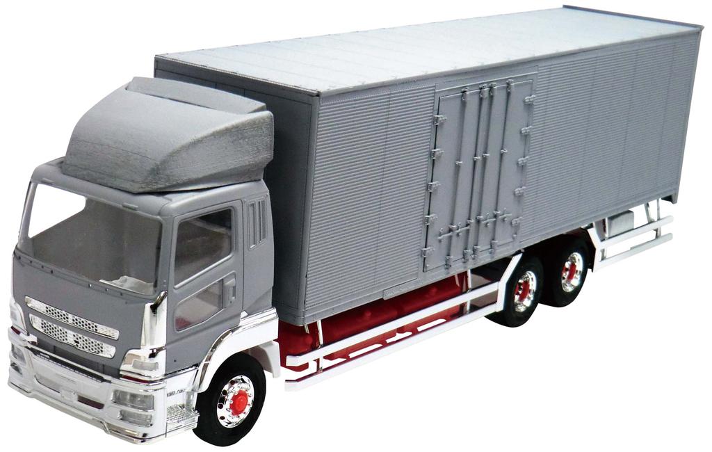 Aoshima Bunka Kyozai Heavy Freight Series 18 Mitsubishi Fuso 2010 Super Great FU Fruehauf Refrigerated Truck Plastic Model 1/32 No.