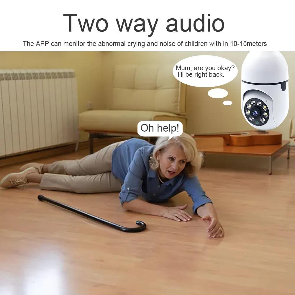 Kamera monitorująca Wifi E27 Bulb Smart Home 3MP 4X Zoom cyfrowy AI Human Detect Indoor Full Color Night Vision Security Cameras