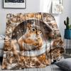 Squirrel Print Flannel Blanket, High quality Comfortable for All Seasons, Home Decor, Warmth and Comfort, Perfect for Christmas Gifts