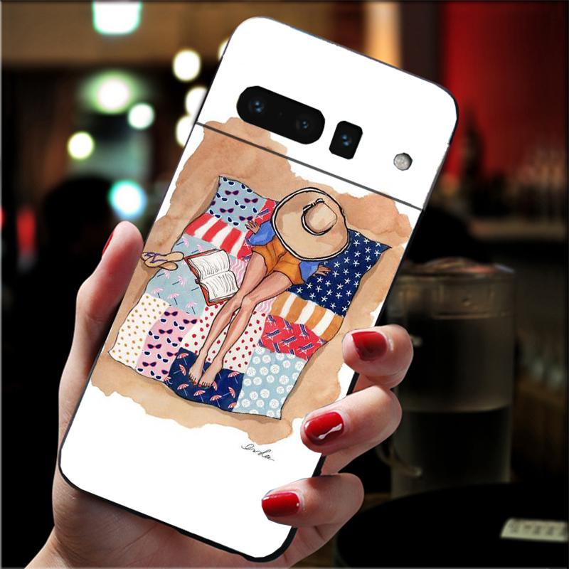 Phone Case For Google Pixel 10 9 Pro XL 9A 8 7 6 Pro Pixel 8A 7A 6A Pixel 8 7 6 5 Christmas Princess Travel Girl