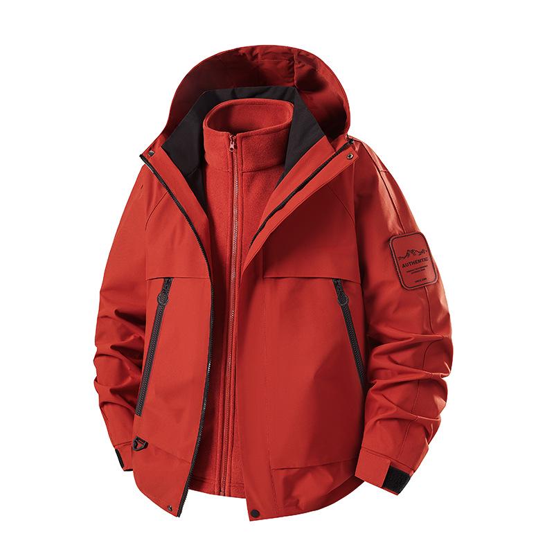 2025 Custom Logo Men's & Women's 3-in-1 Mountaineering Detachable Fleece Jacket Set