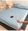 A-class Medium Molecular Weight PE Embroidered Cooling Mat Three Piece Set Summer Washable Cool Feeling Bean Ice Silk Mat Bed Cover