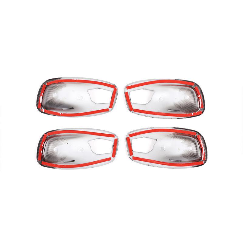 ABS Carbon Fiber/Silver Car Interior Door Handle Bowl Cover Trim Sticker For BMW 5 Series E60 2004-2010 Auto Accessories