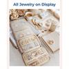 1 Pc Travel Jewelry Storage Box, Foldable Jewelry Roll, Suitable For Travel Rings, Necklaces, Earrings, Bracelets Gifts