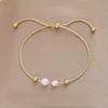 Fashion Stainless Steel Bracelet with Faux Pearl Details - Stylish Minimalist Design for Daily Wear or Formal Occasions