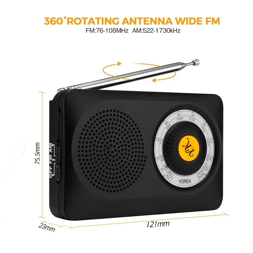 Taschenradios, batteriebetriebenes AM-FM-Radio mit Lautsprecher, tragbares Transistorradio zum Wandern, Camping