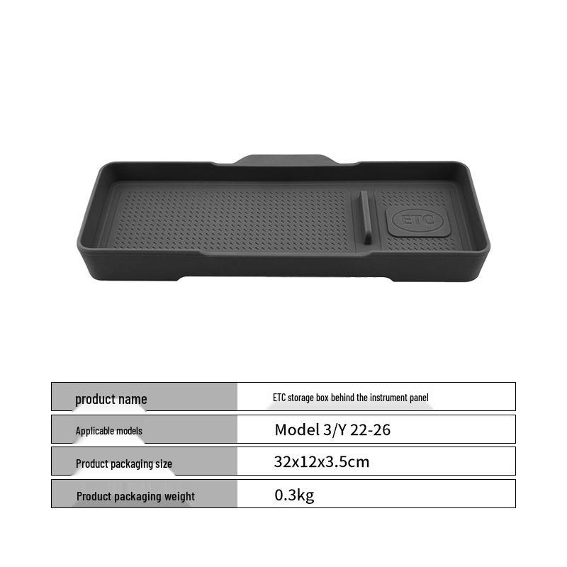 

Tesla Y3YL Center Console Rear Storage Box & Mat Standard чорний