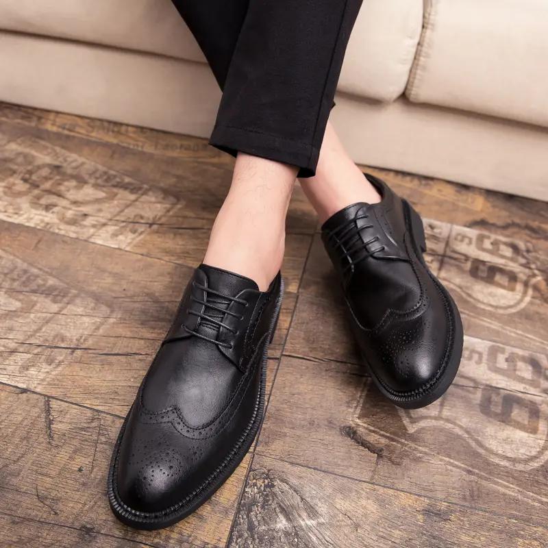 Ανδρικά Δερμάτινα Παπούτσια Business Casual Μυτερά Παπούτσια Derbies Brogue
