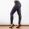 Shascullfites Melody Crackle Black Coated Women's Leggings Spandex Chinlon Push-Up Bum Lift Pants Lifting Fitness Trousers