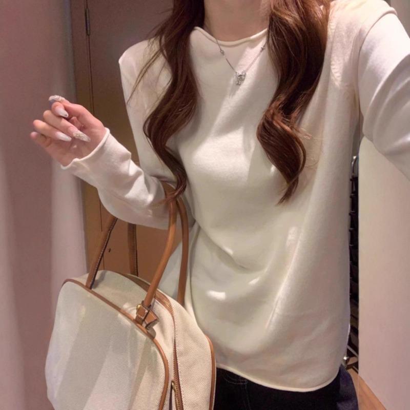 Early autumn knitted sweater, new bottoming shirt, long-sleeved thin top inside, autumn and winter high-end sweater