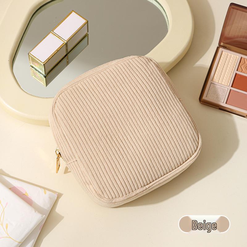 Thickened Corduroy Menstrual Storage Bag for Pads & Cups