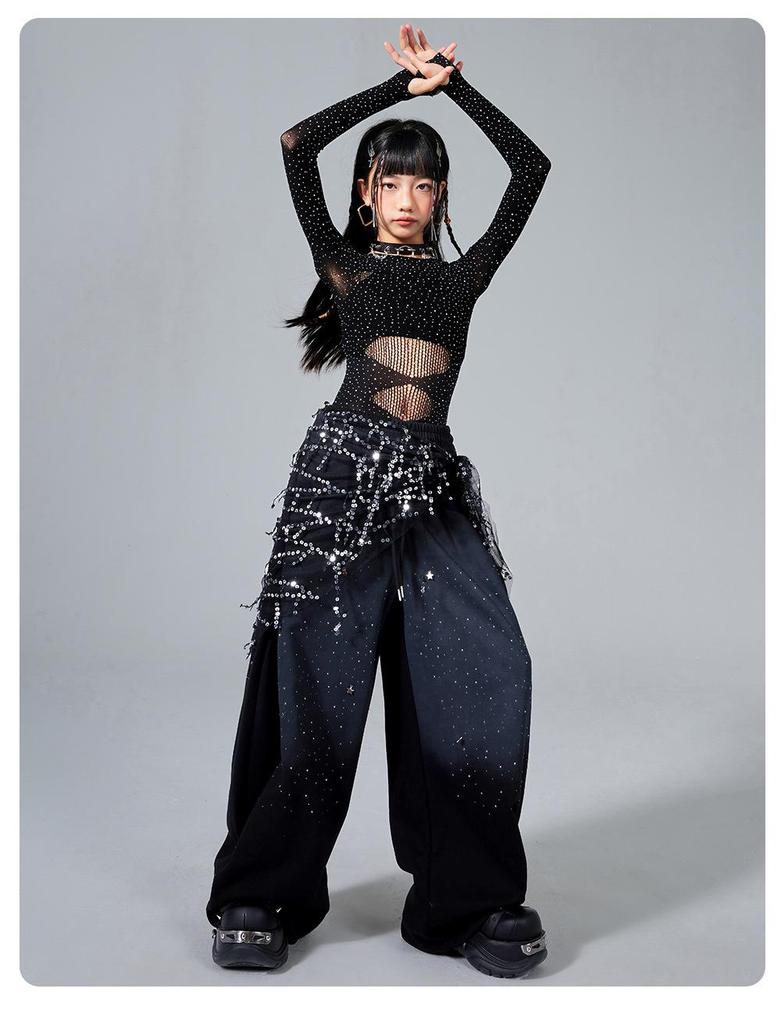 Trendy Kids' Jazz Dance Clothing: Cool Fashion for Girls' Group Performances & Festive Shows