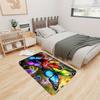 Colorful Butterfly Area Rug - Washable Non-Slip Rectangular Mat for Entryway, Bedroom, Living Room  Kitchen Decor