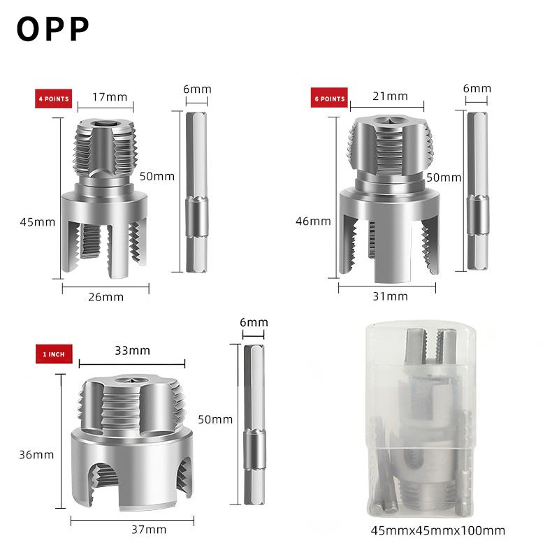 Integrated Internal & External Pipe Threading Too 2 In 1 Pipe Threader Kit For Electric Drill Compatible New Pipe Threading Tool