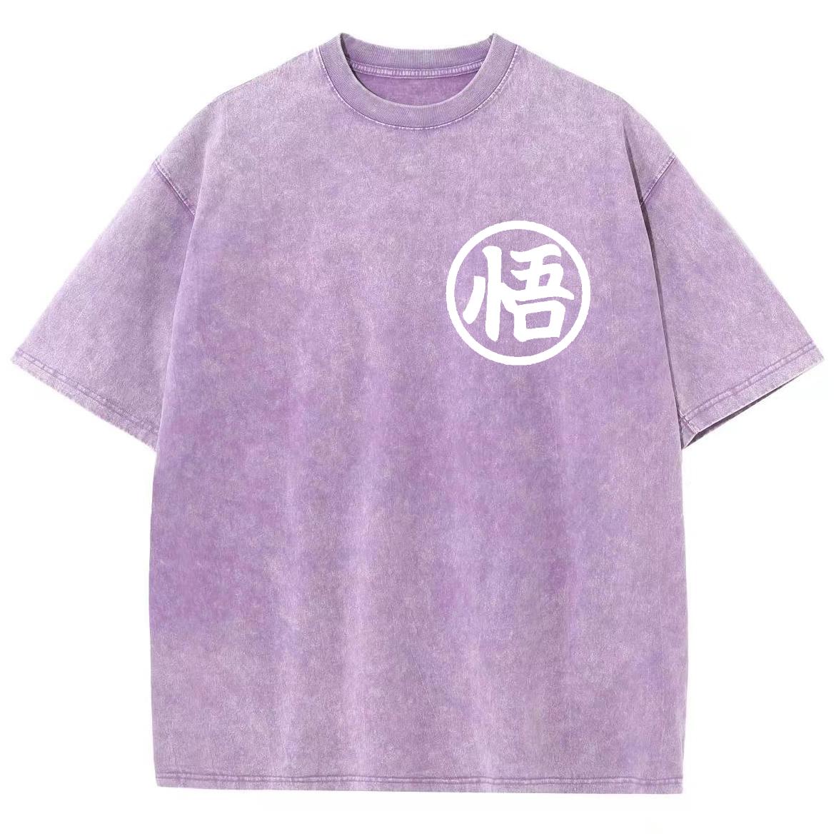 

Женская футболка в японском этническом стиле, свободная, большого размера, с коротким рукавом, с принтом Satoru Kanji, с круглым вырезом 3XL