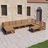 Day and Night - Day and Night Garden Furniture 9 Pieces and Cushions Honey Brown Pine Wood