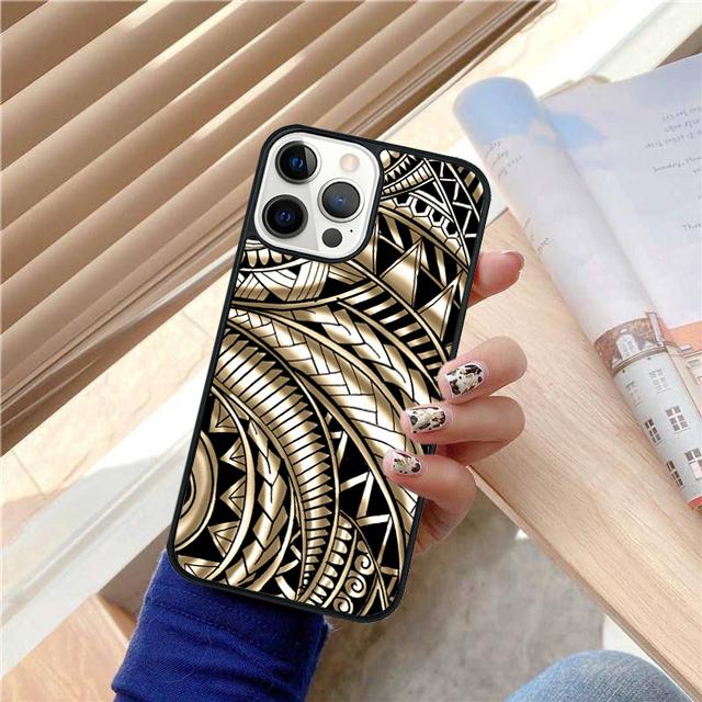 Maori Polynesian Samoan Tribal Phone Case Back Cover for iPhone 17 Air 16 15 14 13 11 12 Pro Max Plus Shell Coque