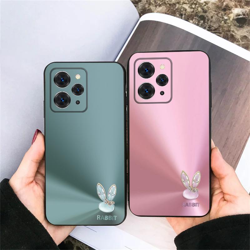 A Cute Light Blue Rabbit For Redmi Note 9 9S 10 11 12 12S 13 Pro+ Plus 5G India 14 Pro Global 14S 13C 14C TPU Soft Phone Case