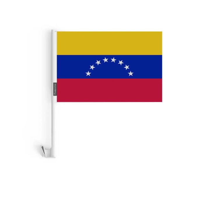 Drapeau Voiture - Multicolore - Venezuela - 14 x 21 cm - 20 pièces - Polyester