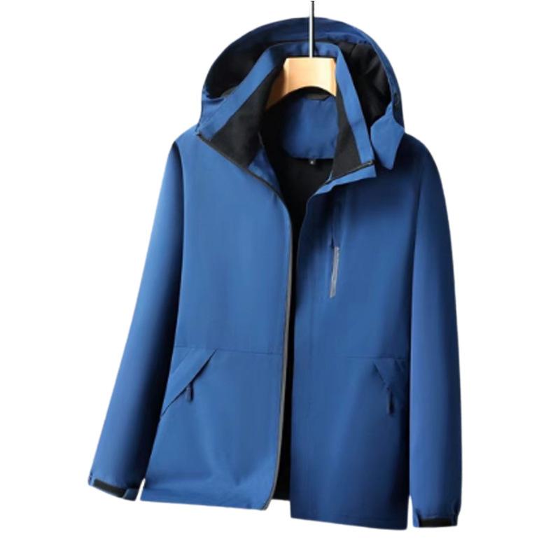 Spring and Autumn New Jacket Men's and Women's Same Windproof Removable Hat Collar Loose Casual Jacket Jacket