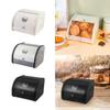 Bread Bin with Roll Lid Metal Bread Box for Kitchen Counter,Bread Storage Holder,Large Capacity,for Cookies Baked Goods