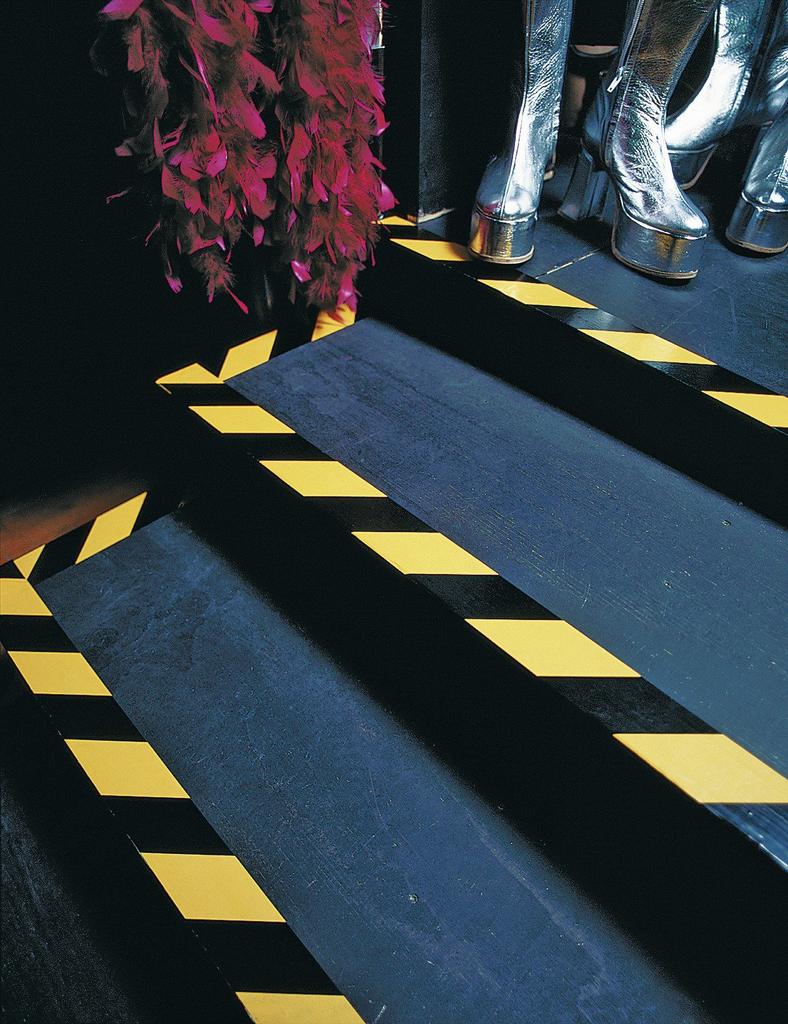 Tesa Premium Self-Adhesive Warning Tape Yellow - Black 66M X 50Mm