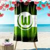 Asciugamano da Spiaggia con Stampa VfL Wolfsburg, Asciugamano Grande Morbido Asciugatura Rapida per Spiaggia Campeggio Nuoto