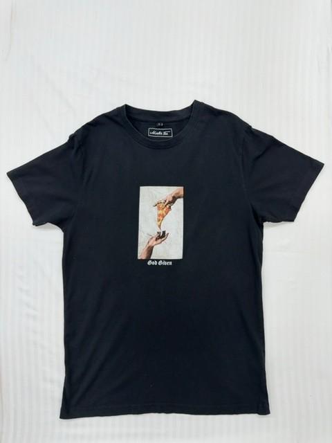 Black Pizza EMB Size L Unisex T-Shirt XXXL