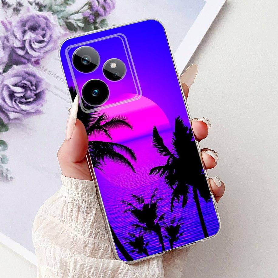 For Realme GT7 2025 Case RMX6688 Cover New Fashion Flower Marble Soft Silicone Phone Cases For Realme GT 7 Pro 7T Realme7 Fundas