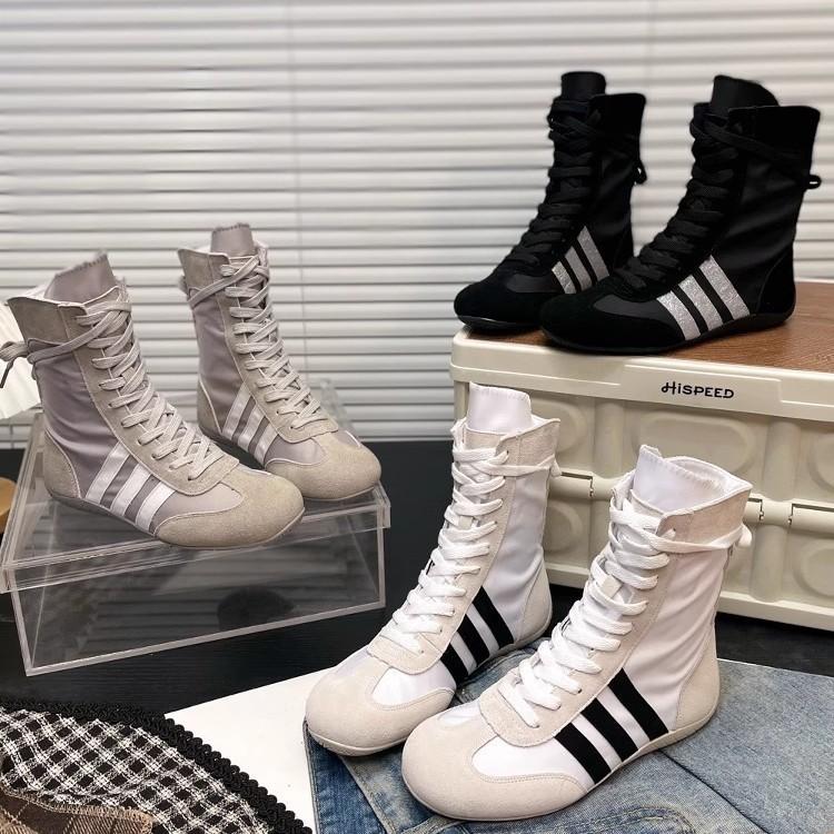 High-top German training shoes for women's summer new breathable inner height increase sports and leisure boxing boots for women's versatile straps Fo