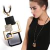 Arrivo Collane Lunghe Da Donna Moda Grigio Cristallo Girocollo Collier Femme Collane & Ciondoli Statement Accessori