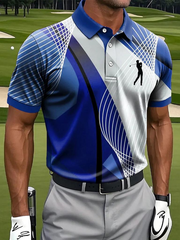 2026 New Men's American Flag 3D Printed Polo Shirt Summer Casual Short Sleeve Lapel Business Sports Top