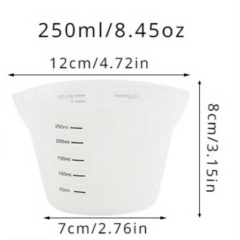 Silicone Measuring Cup with Clear Scale Food Grade Durable Non-stick DIY Cake Measuring Cup Measuring Tools Kitchen Accessories
