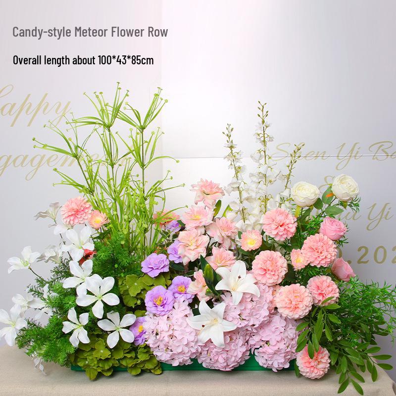 Mori Style Artificial Wedding Floral Aisle Decoration