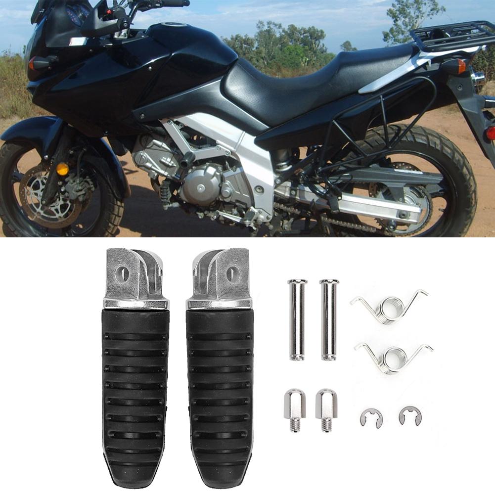 2pcs Aluminum Front Footrests Foot Pegs Black Fit for Suzuki DL650 V Strom 2004 2012