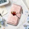 Vintage Wing Crown Pattern Long Wallet for Women Credit Card Holder Purse
