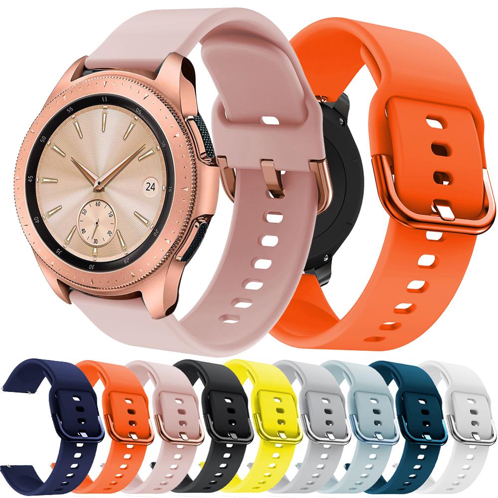 20mm Silicone Watchband Strap for Samsung Galaxy Watch 42mm,Solid Color Adjustable Watch Wrist Band