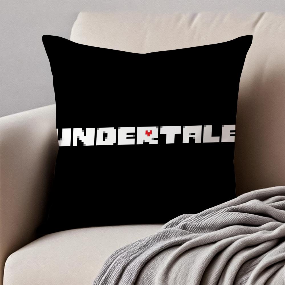

Game UUndertaleS Cushion Cover Pillowcase Antidustmite Invisible Zipper Short Plush Sofa Cushion 30X30cm