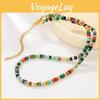 Colorful Natural Stone Pendant Chain With Multilayer Design For Office Wear